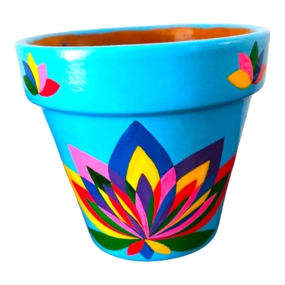 🎨Made to order🖌 Hand Painted Little Terracotta Pot handmade Planter Vase - Picture 7 of 16